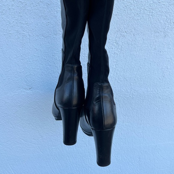 Stuart Weitzman 50/50 Leather heel boots Size 5 - Picture 4 of 5